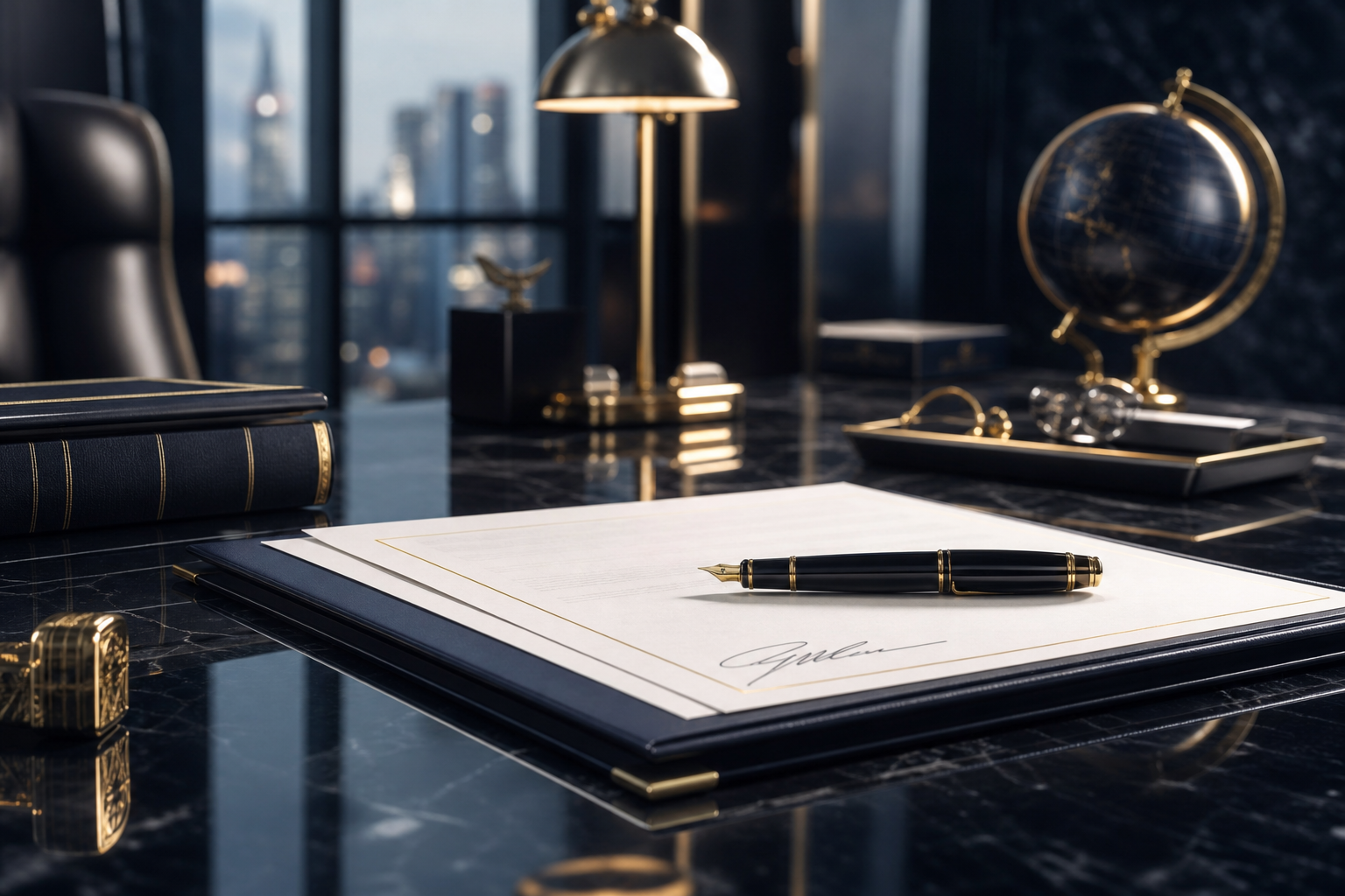 Vertrag und Unterschrift — Unternehmensübernahmen